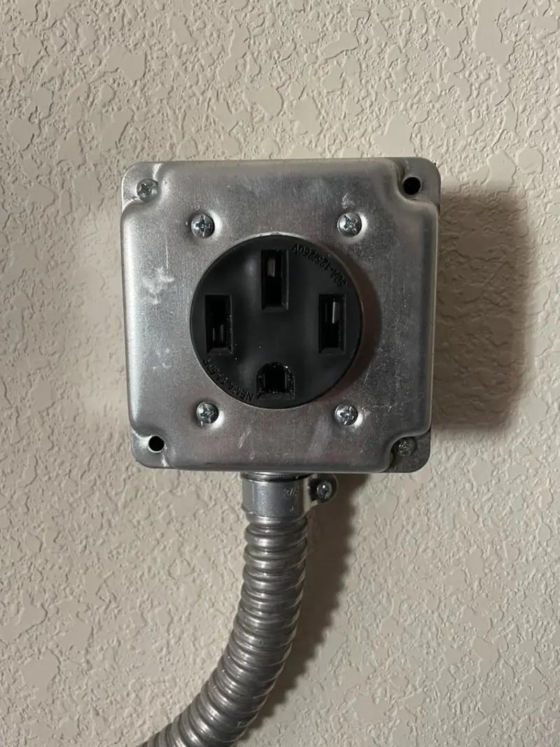 NEMA 14-50 outlet installed for Smart Home Electrical in Thompson's Station